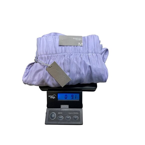 Soft Surroundings Wide Leg Pants Purple Lavender Flowy Full Length NWT Medium - Picture 9 of 10